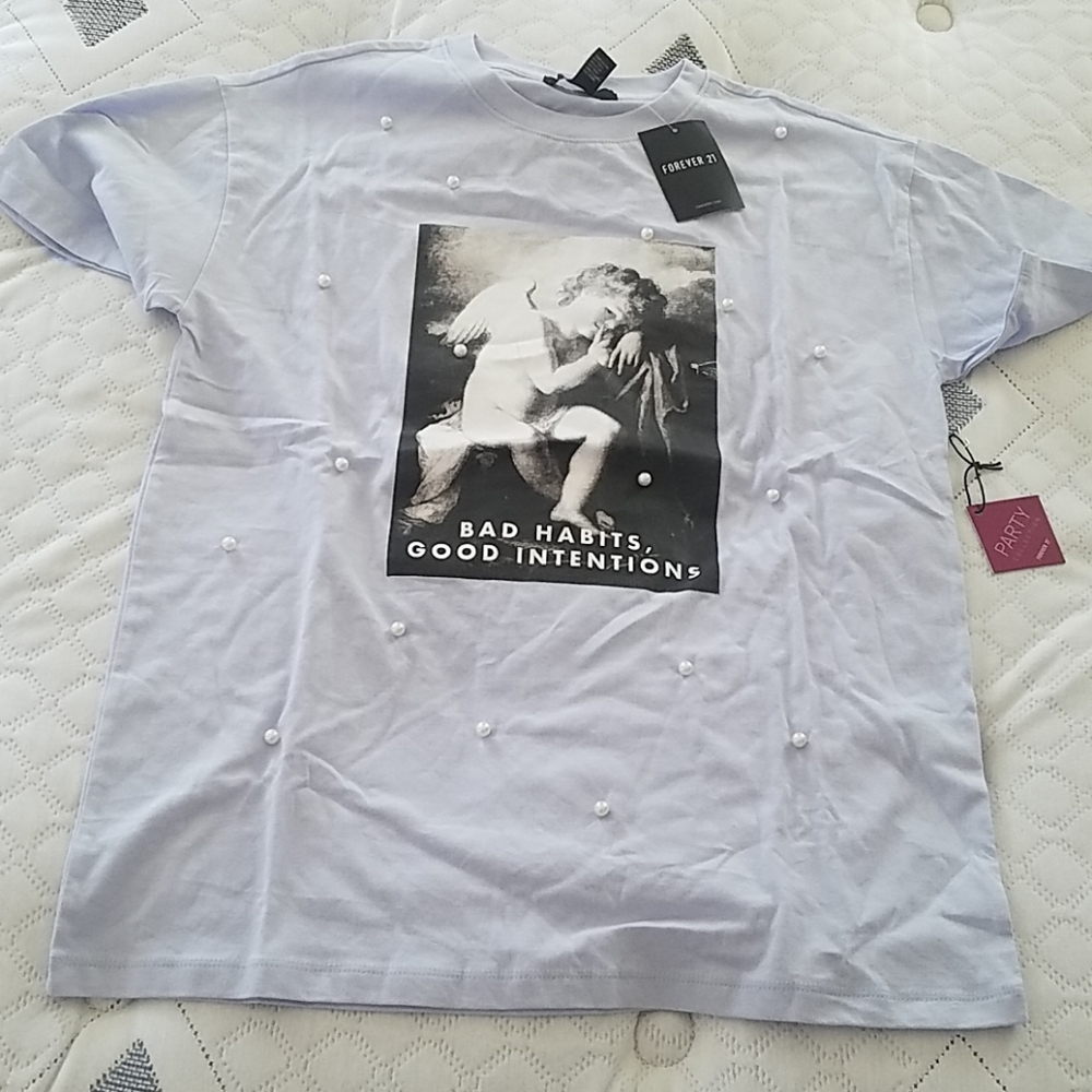 Forever 21 cherub short sleeve top size small